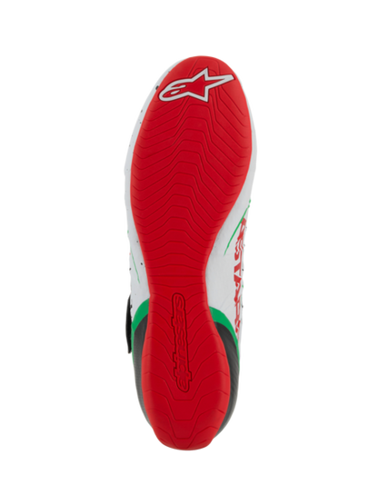 Zapatillas de kart Alpinestars KX V3 homologadas por la Fia Blanco/verde/rojo