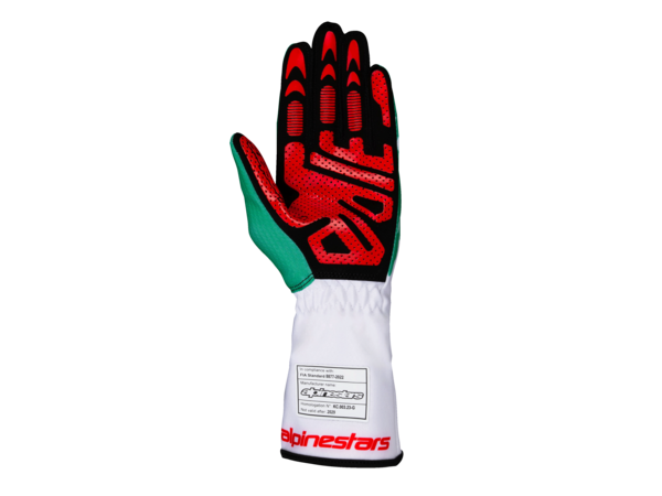 Alpinestars Tech 1-K V3  Wit / Groen / Rood (FIA- KARTING)