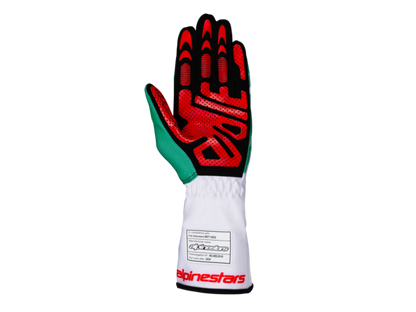 Alpinestars Tech 1-K V3  Wit / Groen / Rood (FIA- KARTING)